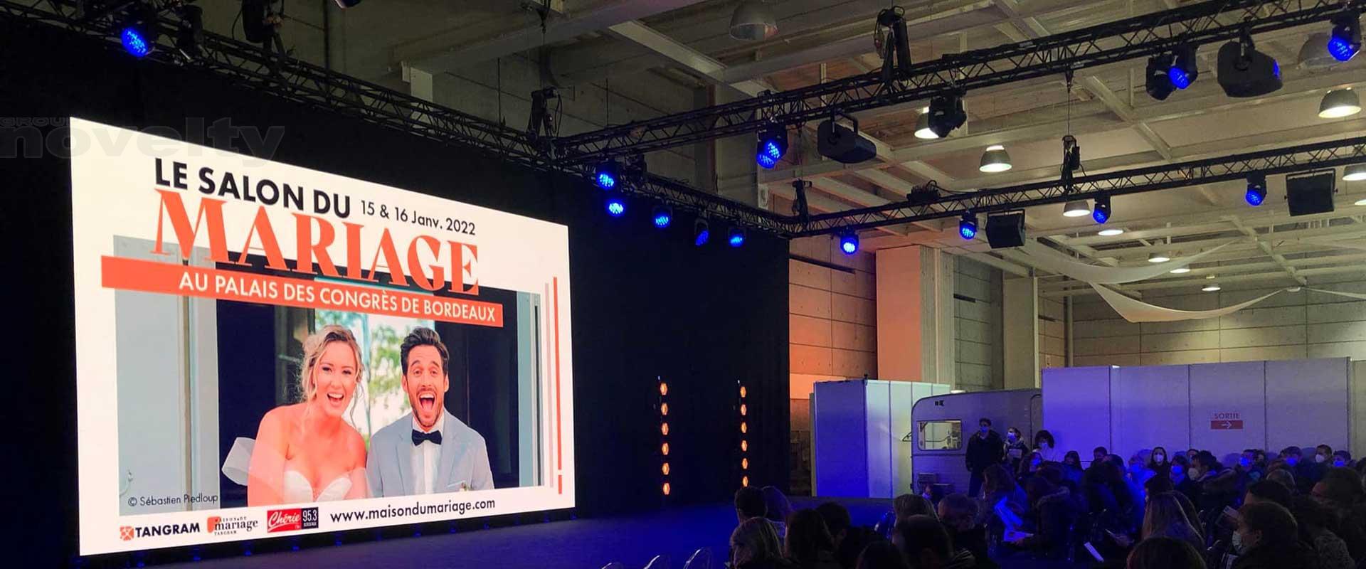 Visuel Novelty au Palais des Congrès de Bordeaux pour le Salon du Mariage