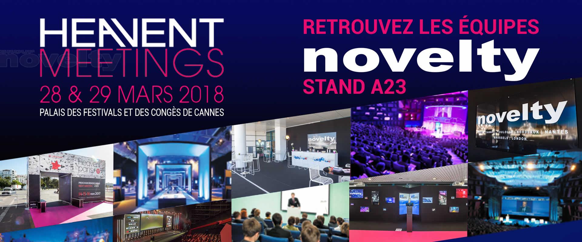 Visuel Retrouvez les équipes du Groupe NOVELTY sur Heavent Meetings 2018